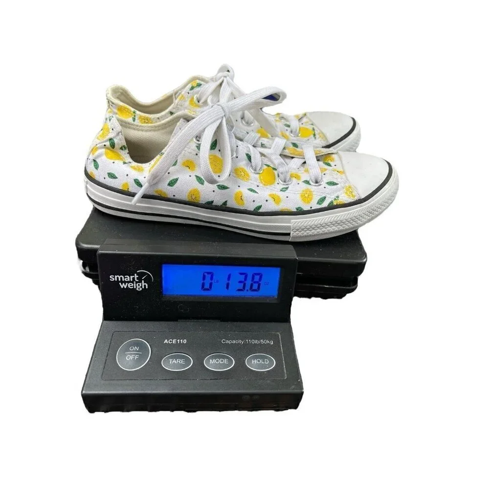 Converse All Star Chuck Taylor Classic Low Shoes Sneakers Lemon Print Youth 2